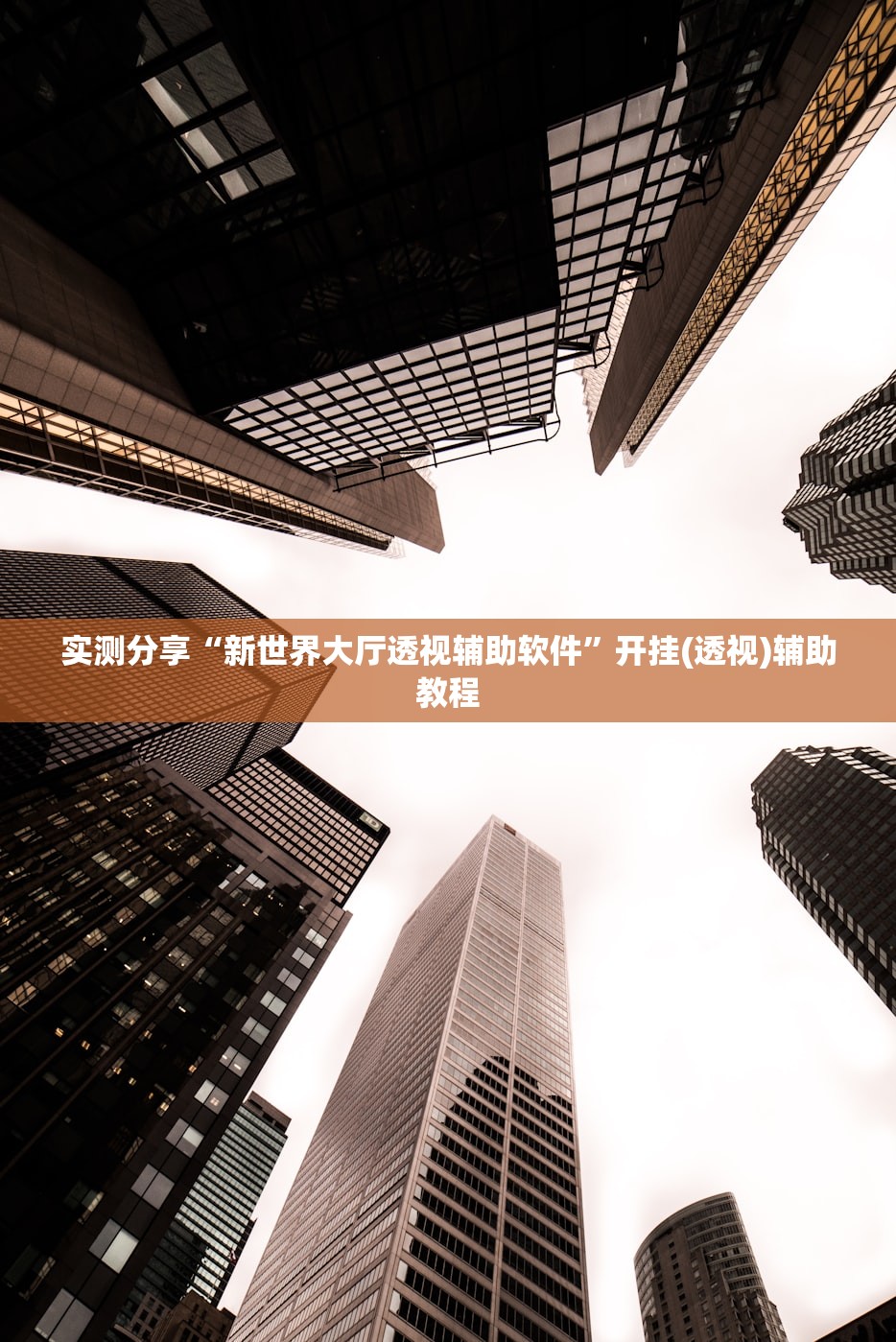 实测分享“新世界大厅透视辅助软件”开挂(透视)辅助教程