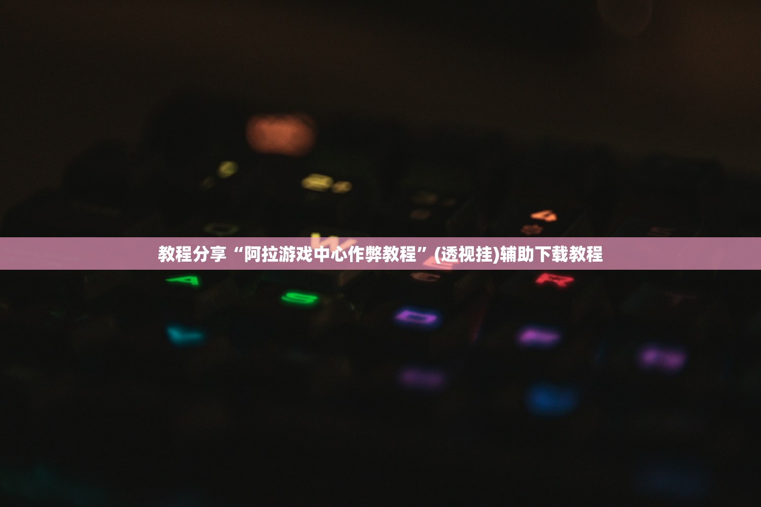 教程分享“阿拉游戏中心作弊教程”(透视挂)辅助下载教程
