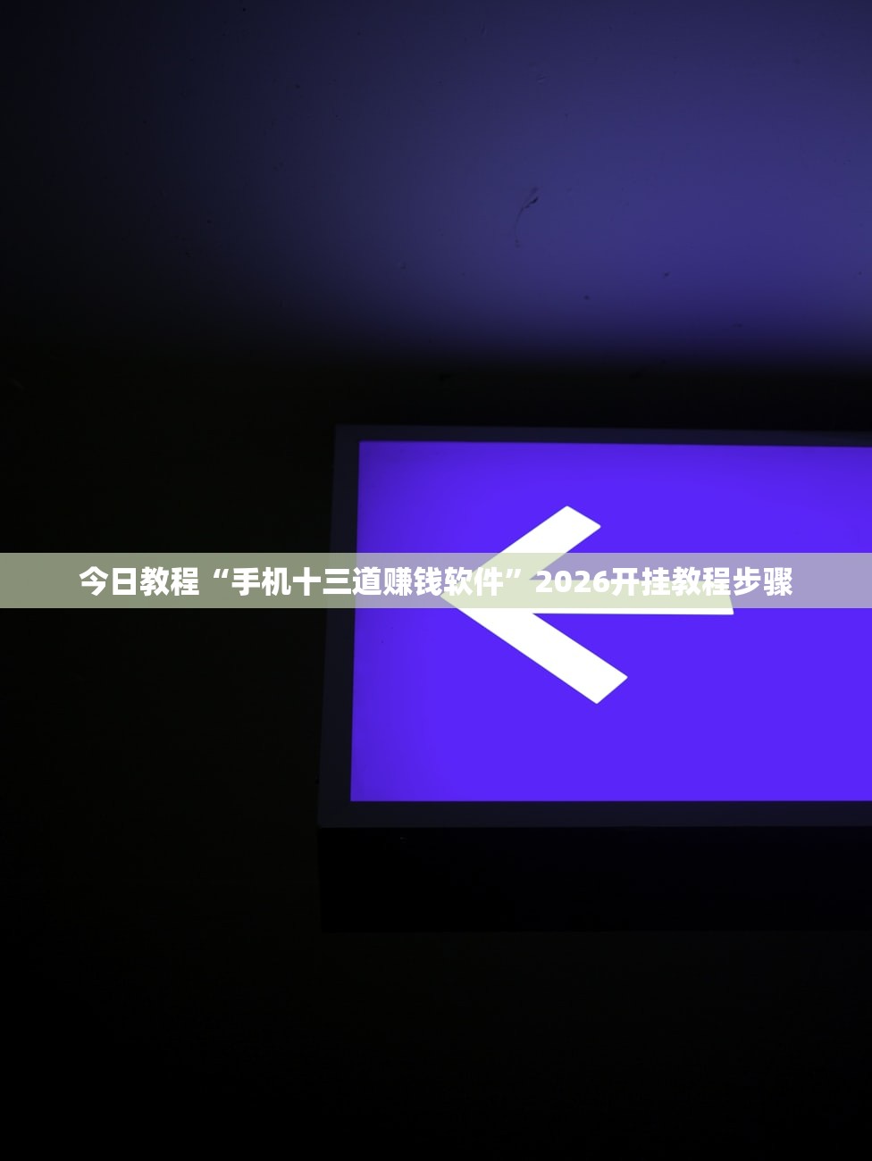 今日教程“手机十三道赚钱软件”2026开挂教程步骤