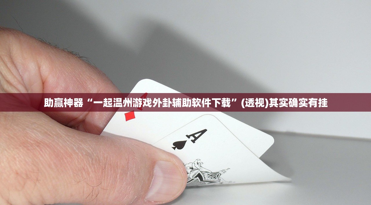 助赢神器“一起温州游戏外卦辅助软件下载”(透视)其实确实有挂