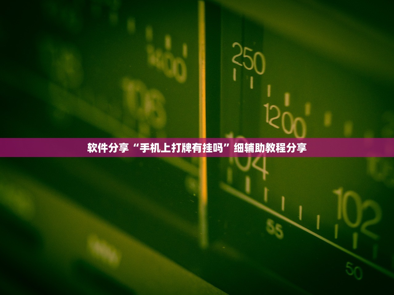 软件分享“手机上打牌有挂吗”细辅助教程分享